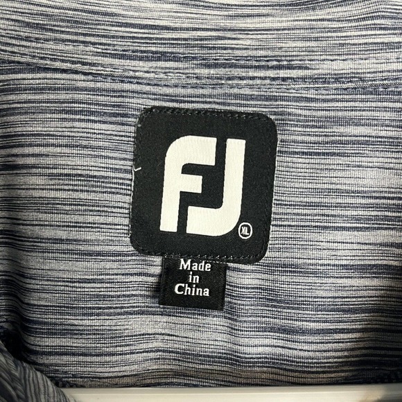 Mens Foot joy Short Sleeve Golf Polo Gray XL Extra Large Heather Pattern - Picture 3 of 8